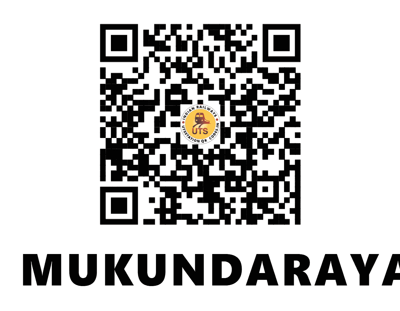 UTS QR Code for MUKUNDARAYAPURAM - MCN (SR - TAMIL NADU)